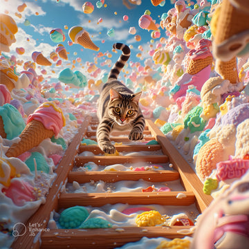 Chat crème glacée