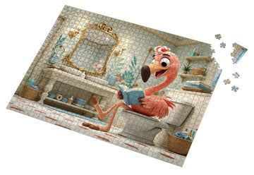 FLAMINGO AT THE TOILET